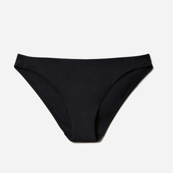 NWT EVERLANE THE BIKINI BOTTOM Renew Black Swimsuit Beach Full Coverage small - Picture 2 of 5